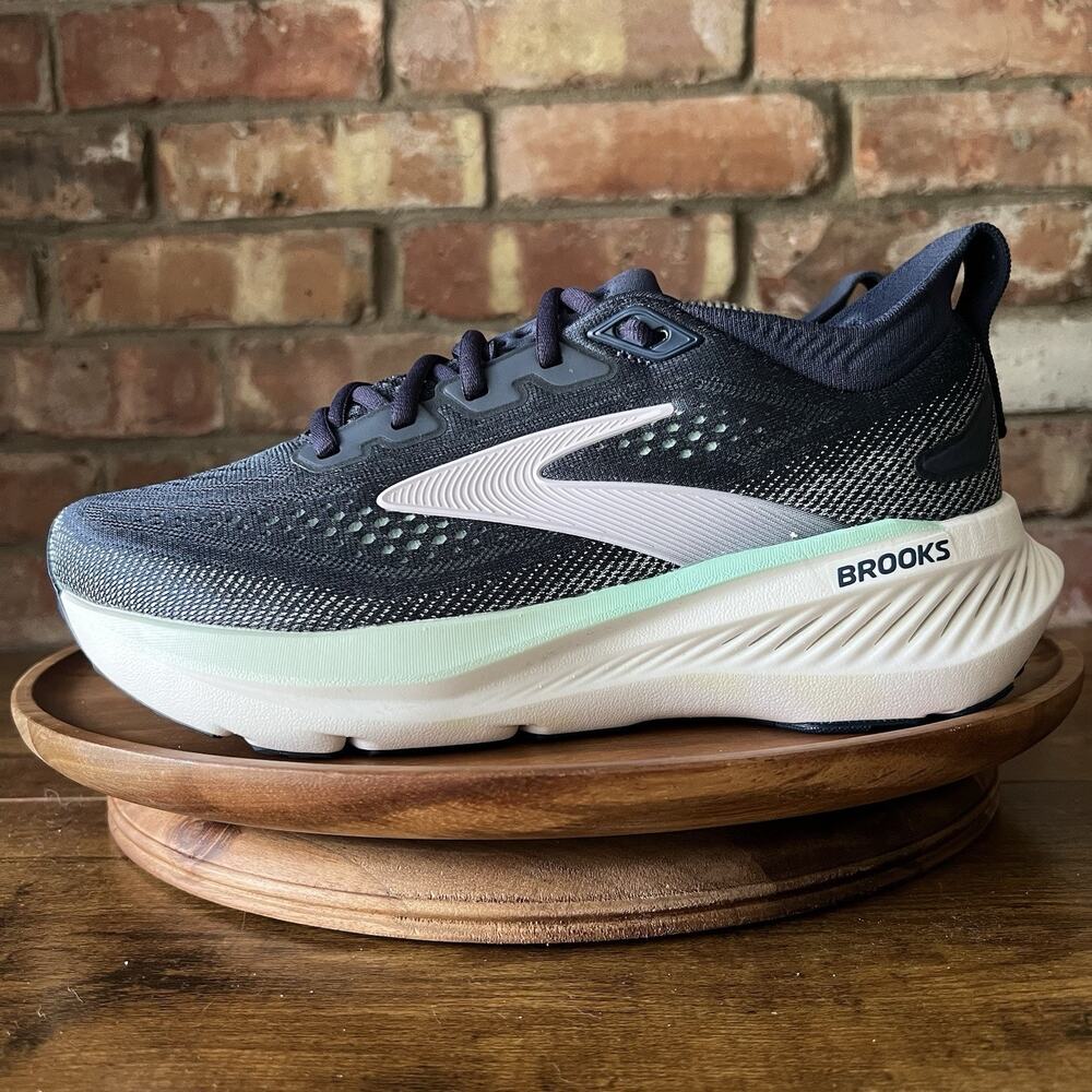Brooks Glycerin 23 Womens 8 Wide Blue Running Shoes Sneakers Plush Cushion